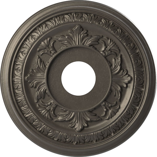 Ekena Millwork Baltimore PVC Medallion (Canopies up to 6 1/2"), 16"OD x 3 1/2"ID x 1"P, Metallic Weathered Steel CMP16BADST - main